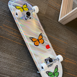 Elenex silver butterfly skateboard